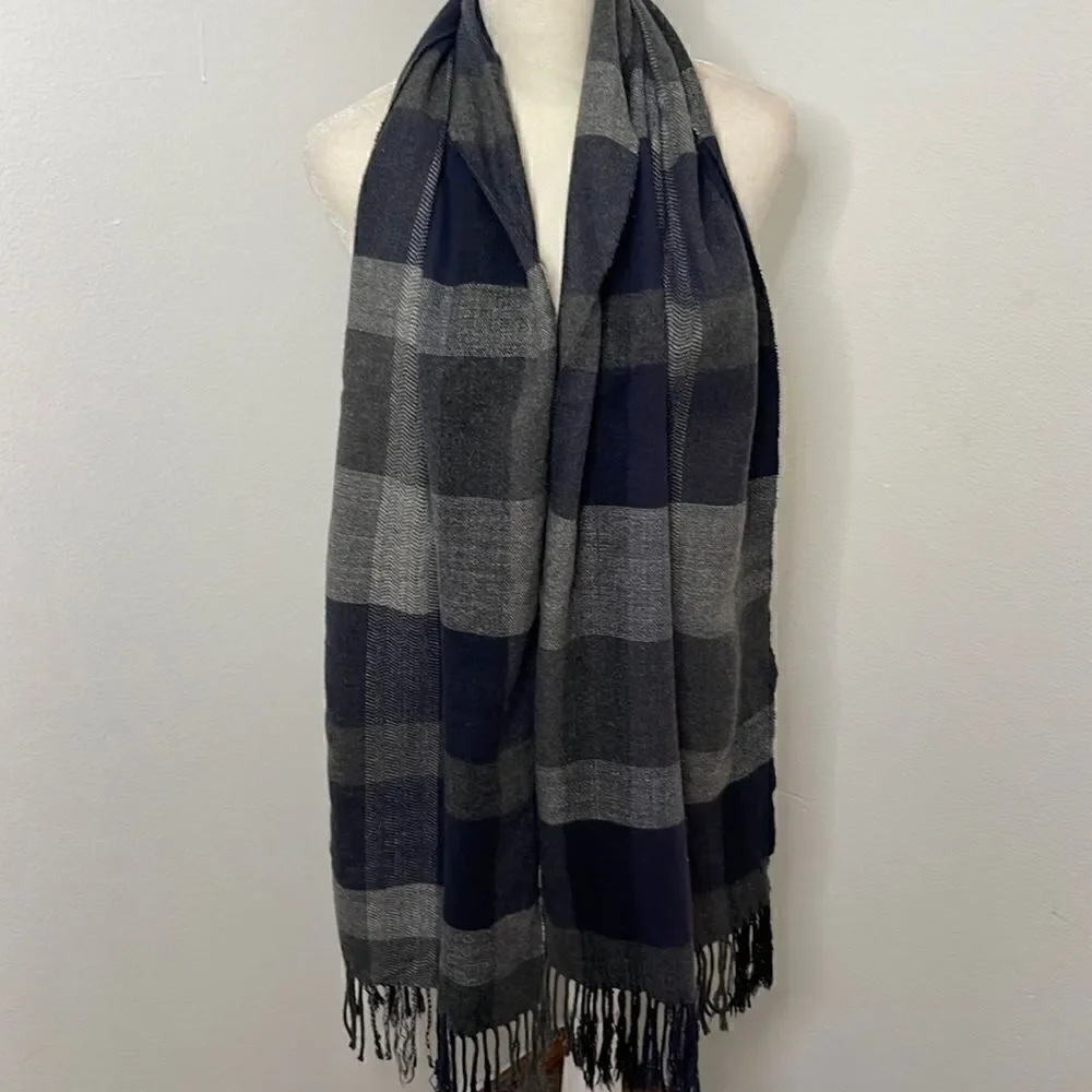 Rainforest classic winter scarf with tassels.  Long.  Super soft and warm. - Picture 3 of 5